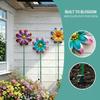 4Pcs Metal Flower Decor Colorful Wrought Iron Flower Stakes For Outdoor Use Easily Inserted Into Flower Pots And Flower Beds