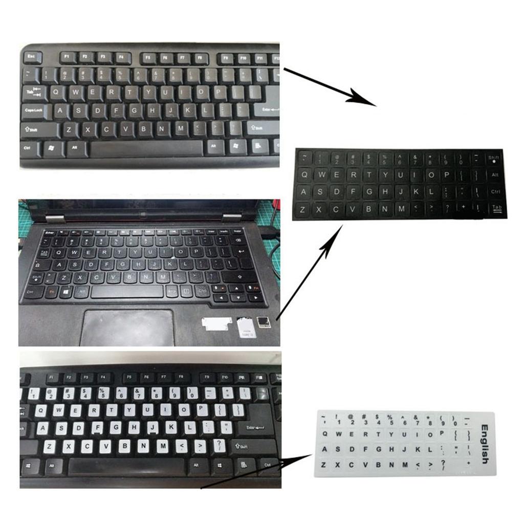 Thai Keyboard Stickers 15.6in Wear Resistant PVC Frosted Texture Durable Computer Keyboard Skins for Thai Laptop Thai