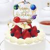 Universe Solar System Kids Acrylic Baby Shower Outer Space Party Supplies Cake Topper Cake Decorating Tools Baking Flags