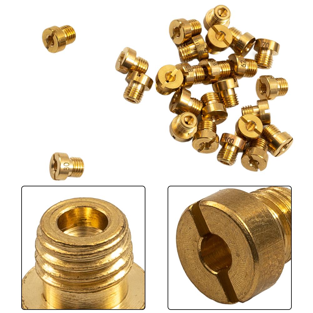 25pcs Carburetor Main Jet 55-115 M6 For Dellorto & For Mikuni 6mm Thread Carburetors Injector Nozzle Main Jet Set