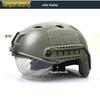 BJ Version Tactical Helmet with Windshield and CS Rail for Military Enthusiasts
