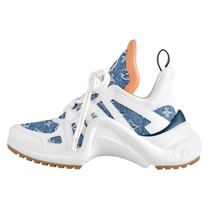 LOUIS VUITTON Archlight Low top Casual Shoes Women's White Blue 1ACHUP