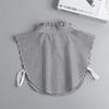 Stand Striped Shirt Detachable Collar for Women's Female Sweater False Collar Pointed Fake Neckwear Collar Decorative