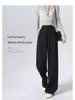 Women's High-Waisted Gray Wide-Leg Trousers - Spring/Autumn 2025 Collection