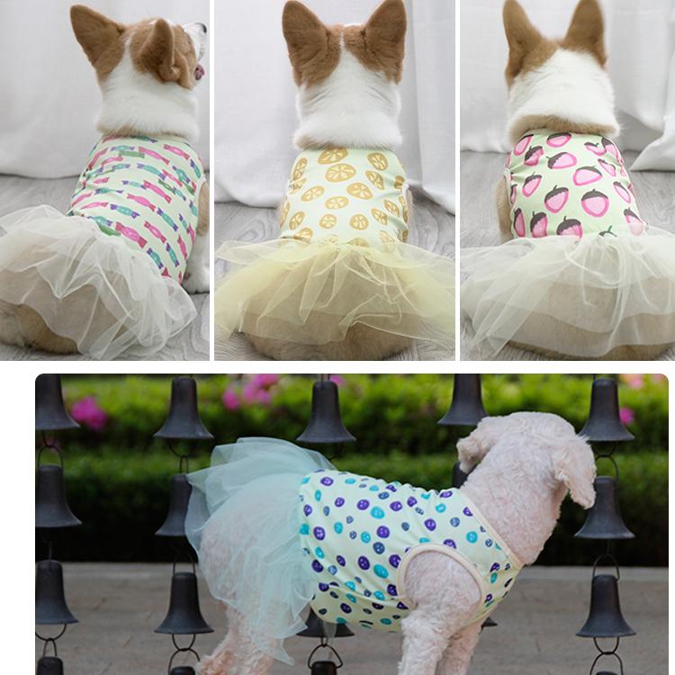 Summer Thin Pet Clothes Fluffy Skirt Than Bear Teddy Puppy Dress Dog Princess Dress