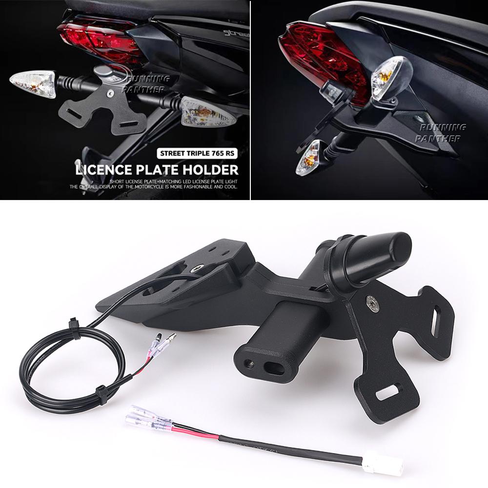 For Street Triple 765 R RS S 675 Daytona 675 R Motorcycle Rear Short Tail Stock Tidy License Plate Holder Tailstock Bracket Kit