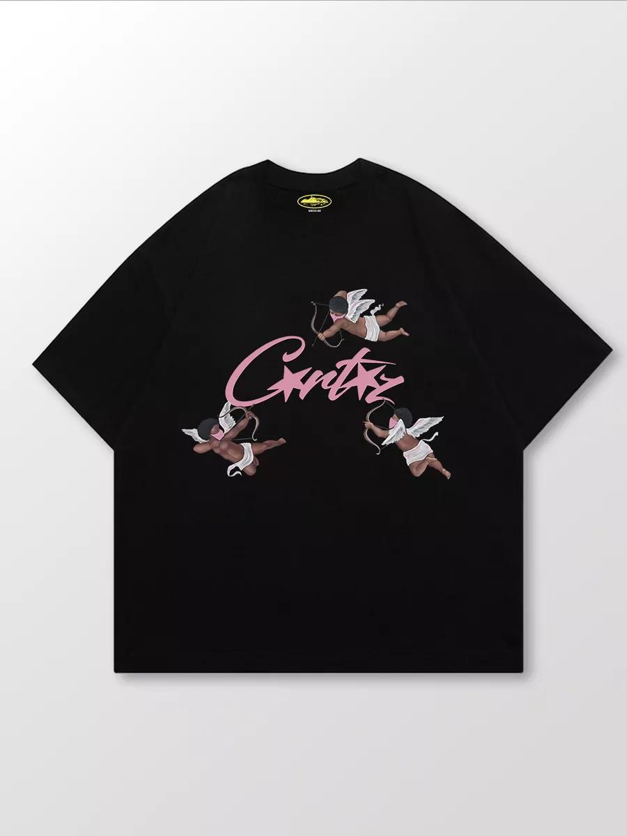 Blue cotton oversized printed T-shirt 3XL