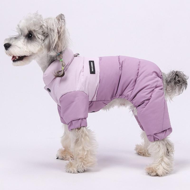 Winter Warm Dog Clothes Outdoor Puppy Teddy Schnauzer Four-legged Cotton-padded Clothes Winter Pet Dog Cotton Clothes Dog Coats