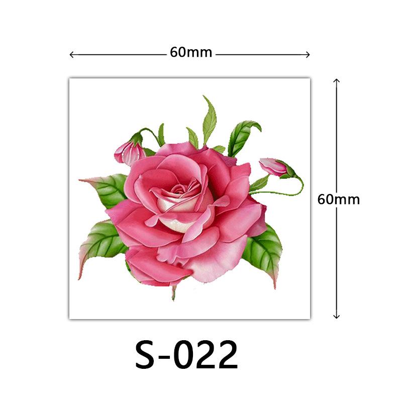 Small Flower Tattoo Sticker Female 3D Color Tattoo Sticker Rose Lotus Butterfly Flower Tattoo