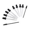 8 Pcs 1ml Glass Pipettes Droppers Eye Droppers with Black Food Grade Silicone Head for Liquid Essential Oil Ear Craft