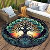 1Pc Tree of Life Circular Print Rug - home decoration Carpet For Living Room Bedroom Flooring Computer Chair Area Rug