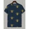 Summer Loose Short Sleeve Tees Round Neck Sportwear Tops3D Printed Panda Face T-Shirt For Men Cat Tentacles Pattern T-Shirts