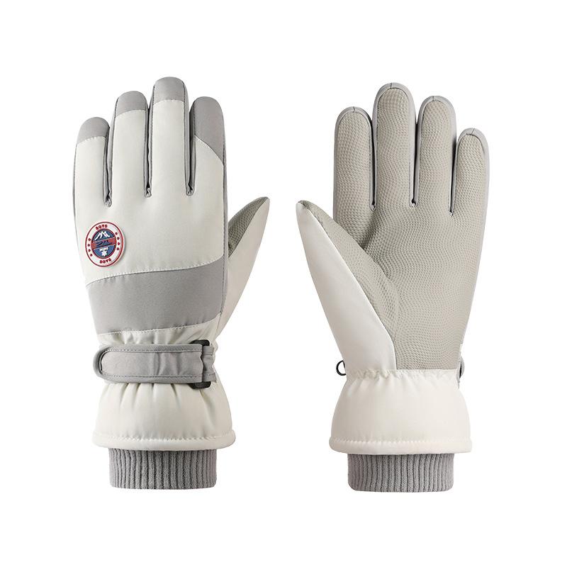 Ski Gloves Couple Warm Plus Velvet Thickened Winter Cotton Women's Electric Bike Windproof Waterproof Cycling Men's Bike Outdoor