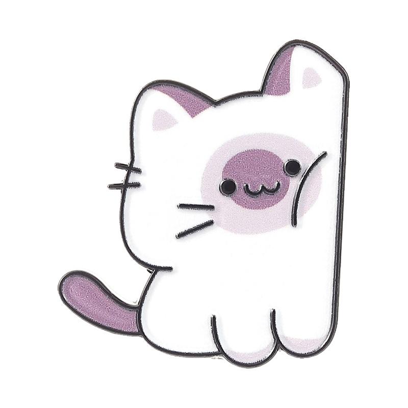 Cozy Chonky Cat Enamel Pins Set Cartoon Cat Brooches Frog Hat Tabby Cat Lapel Badges Jewelry Accessories Gifts For Girls