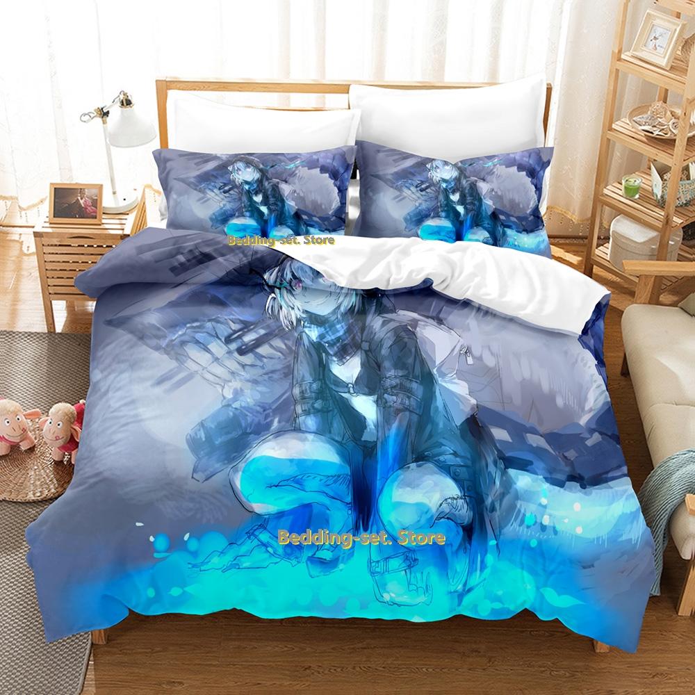 2024 Kantai Collection Bedding Set Single Twin Full Queen King Size Bed Set Adult Kid Bedroom Duvetcover Set Anime Bed Sheet Set