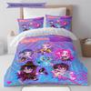 Kpop Demon Hunters Pattern Bedding,Quilt Set Quilt Cover Pillowcase Home Birthday Gift (1 * Duvet Cover + 2 * Pillowcase, Without Core)