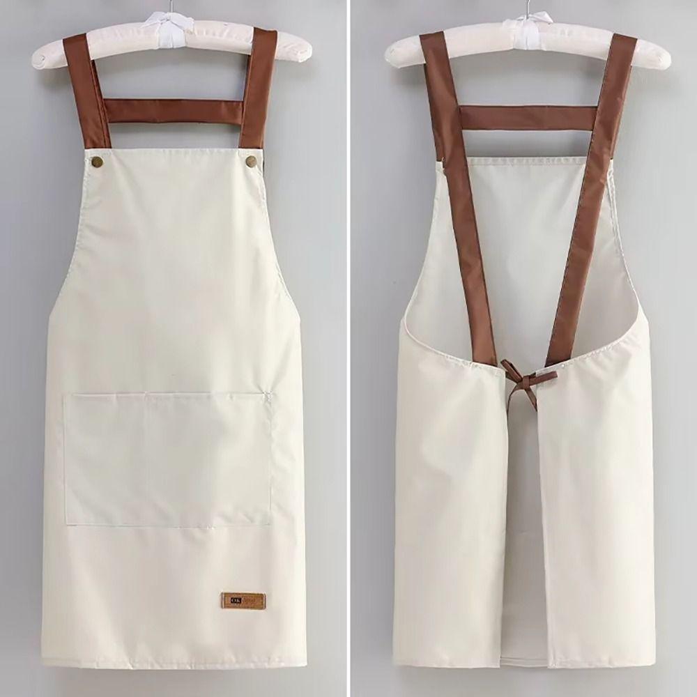 1Pcs with Pockets Household Work Clothes Waterproof Work Uniform Kitchen Cooking Apron Women Men