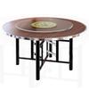 Foldable Round Dining Table with Turntable