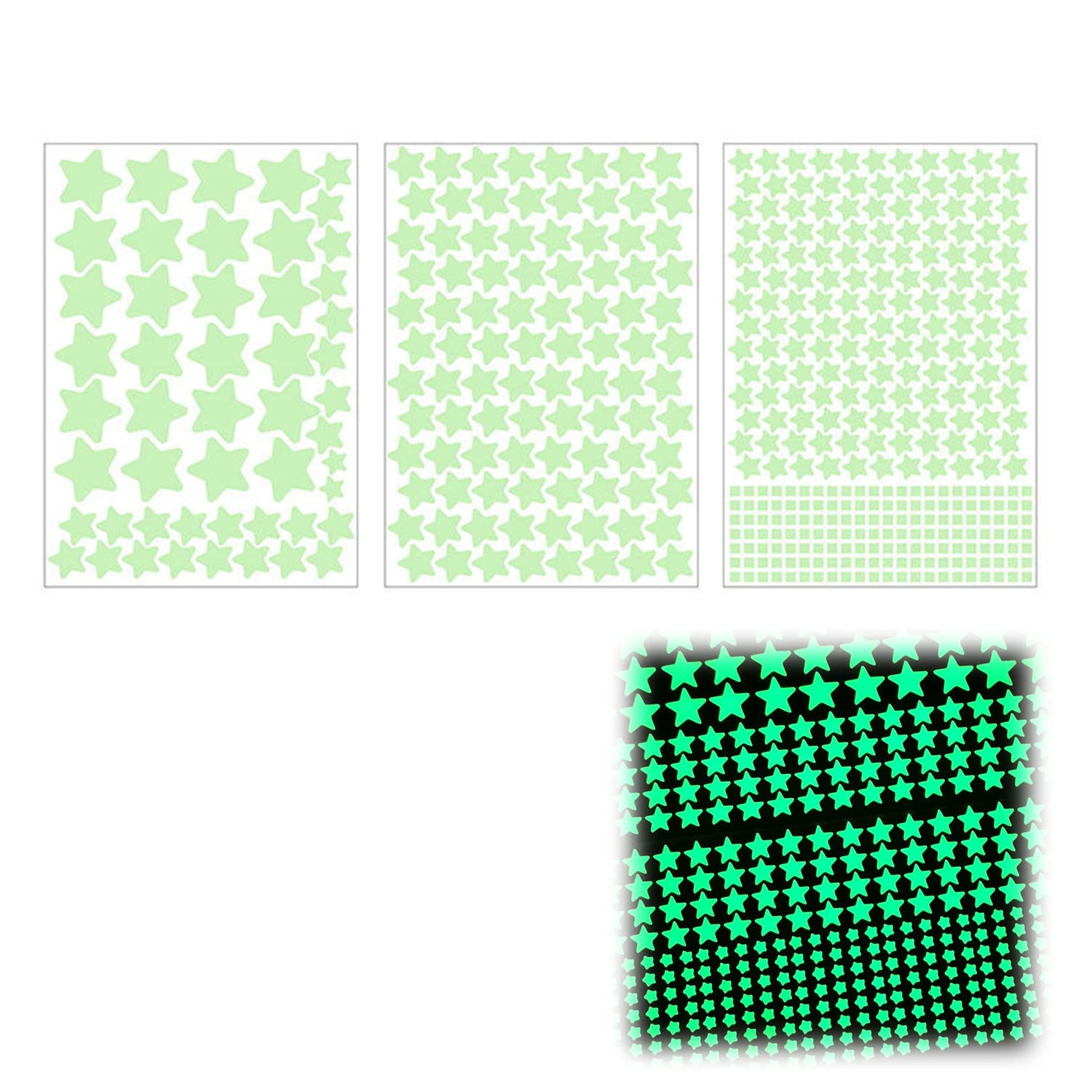 

nalaina Светящаяся наклейка Наклейка на стену Светящаяся звезда Флуоресцентная наклейка Светящиеся обои Светящаяся наклейка Милое украшение комнаты Спальня День рождения