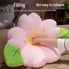 Cherry Blossom Flower Backrest Pillow - Ice Silk Decor Cushion for Sofa or Bay Window, Summer Girlish Design.