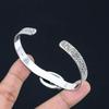 Gift For Her 925 Silver Natural Kambaba Jasper Gemstone Bangle Adjustable
