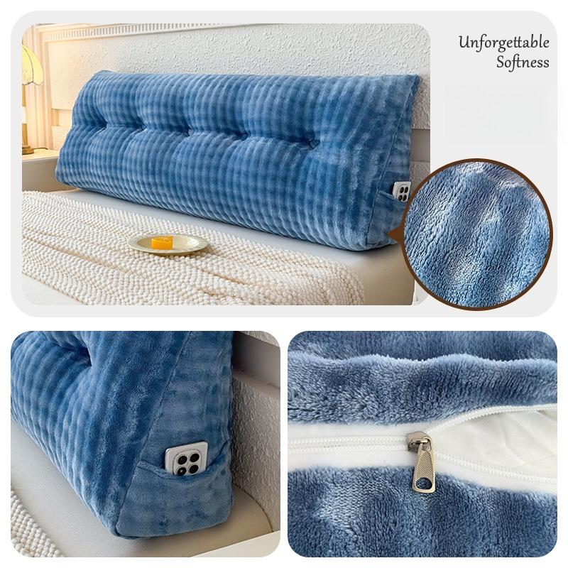 

Luxury Triangular Headboard Cushion,Soft Thick Triangle Bubble Velvet Cushion with Four-Point,Bed Head Cushion,Headboard Cushion 60x50x20cm