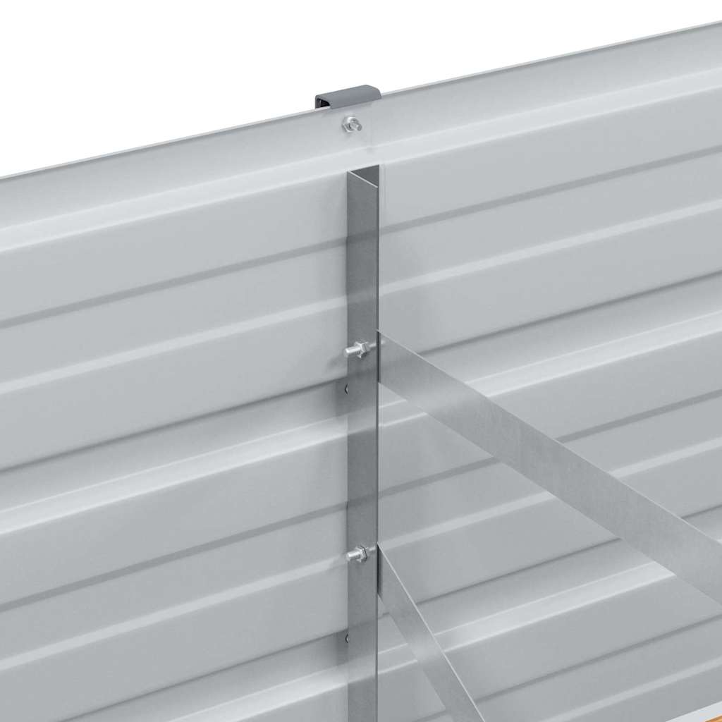 Raised Bed Light Brown 100 X 40 X 45 Cm Galvanized Steel
