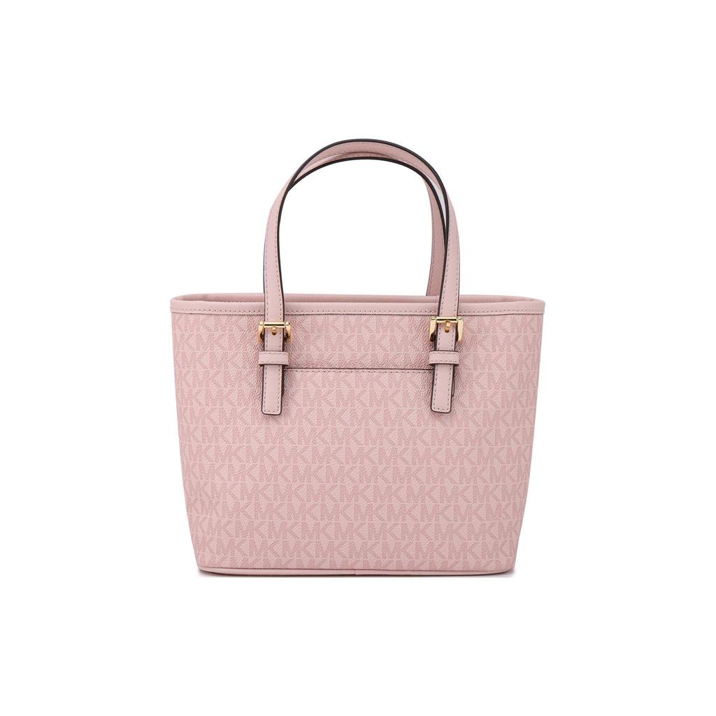 Michael Kors MK Jet Set 27 Classic Zipper Closure Monogram Canvas Shoulder Crossbody Mini Bag Women Bags Pink 35T9GTVT0B-628
