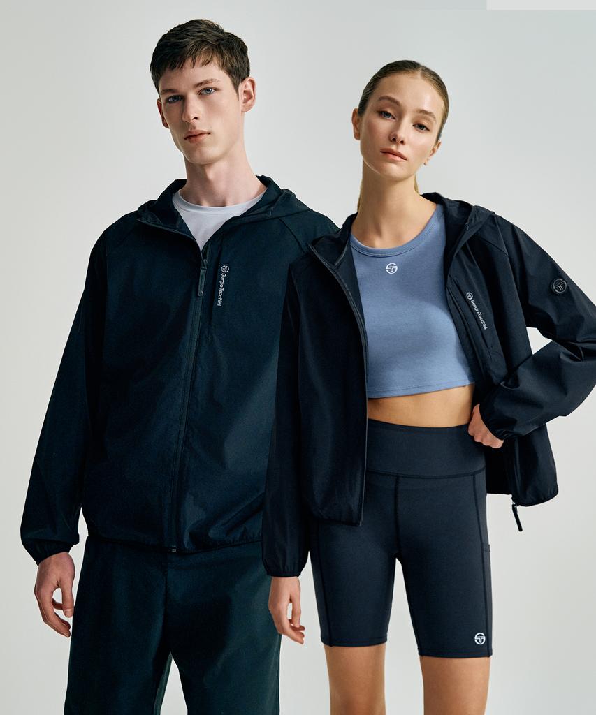 Sergio Tacchini U Single-Layer Woven Jacket (Black)