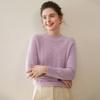 Women's 100% Pure Cashmere Half-High Neck Sweater - Long Sleeve, Autumn/Winter Style