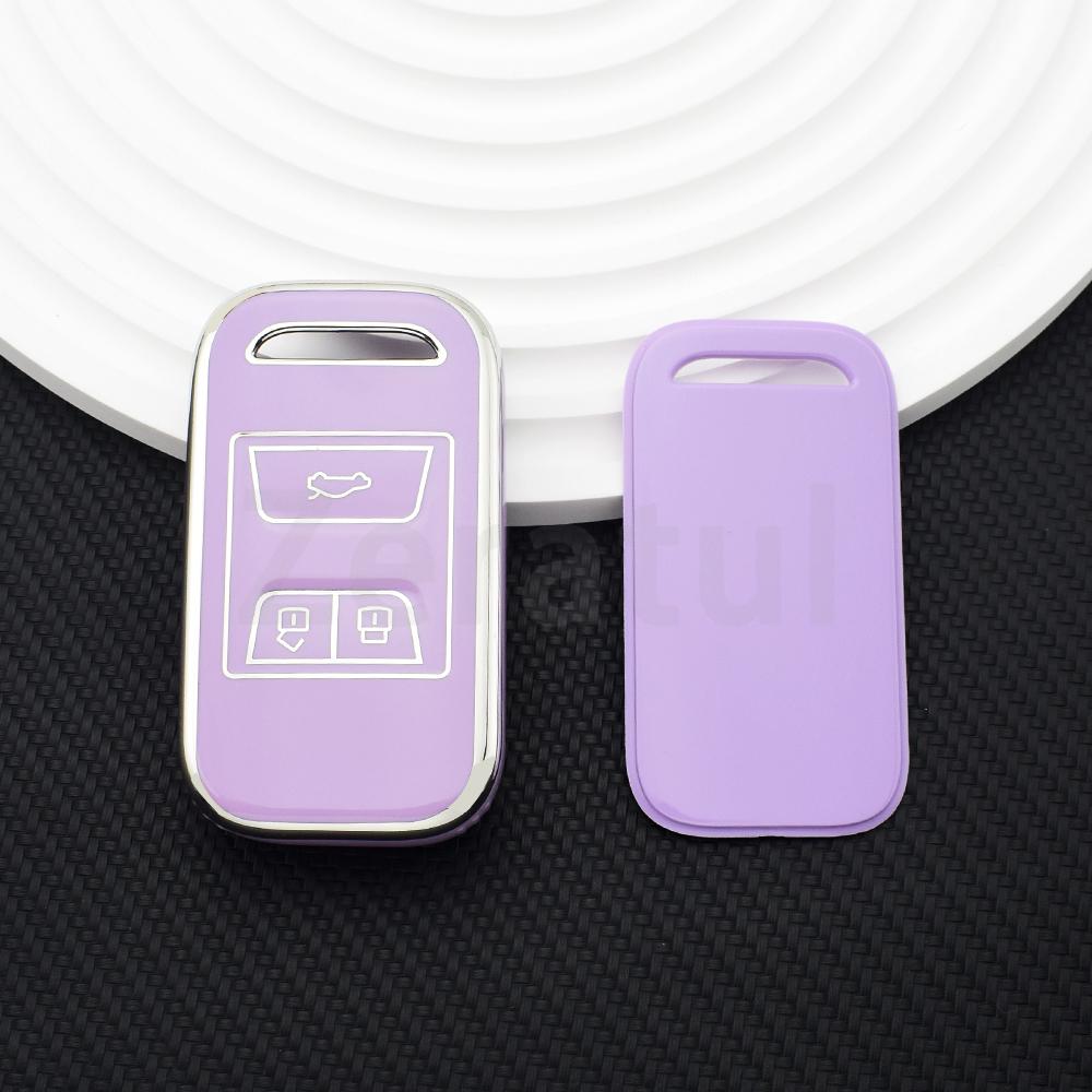 3 Buttons Soft Tpu Car Key Case Cover Shell Fob Holder Keyless For Chery Tiggo 4 3 Tiggo 8 7 Arrizo 5    Key Chains