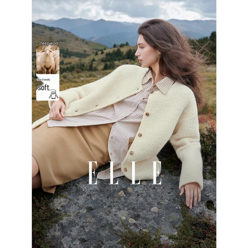 ELLE Women s Merino Wool Loose Fit Sweater L 15450₽