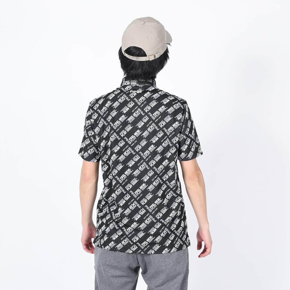 Ping Apparel Short Sleeve Polo Shirt Logo Golf Size M Men's (Bias Print) / / 621-3160301 010_Black,