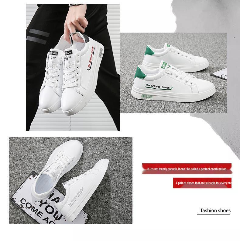 Men's 2025 Spring Casual White Korean Style Versatile Sneakers - Student Sports & Running Shoes
