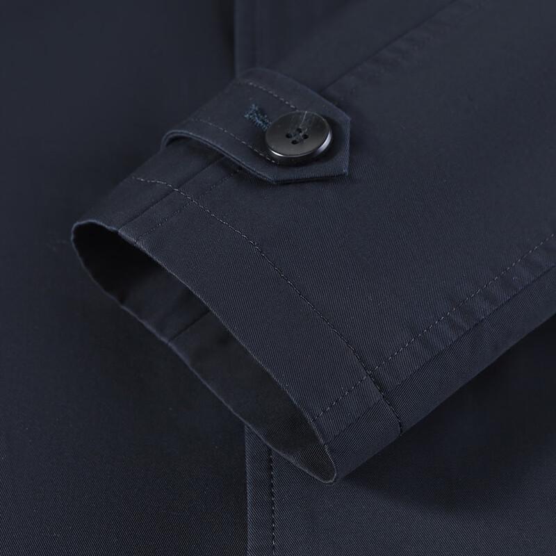 Men's Classic Business 100% Cotton Mid-Length Trench Coat