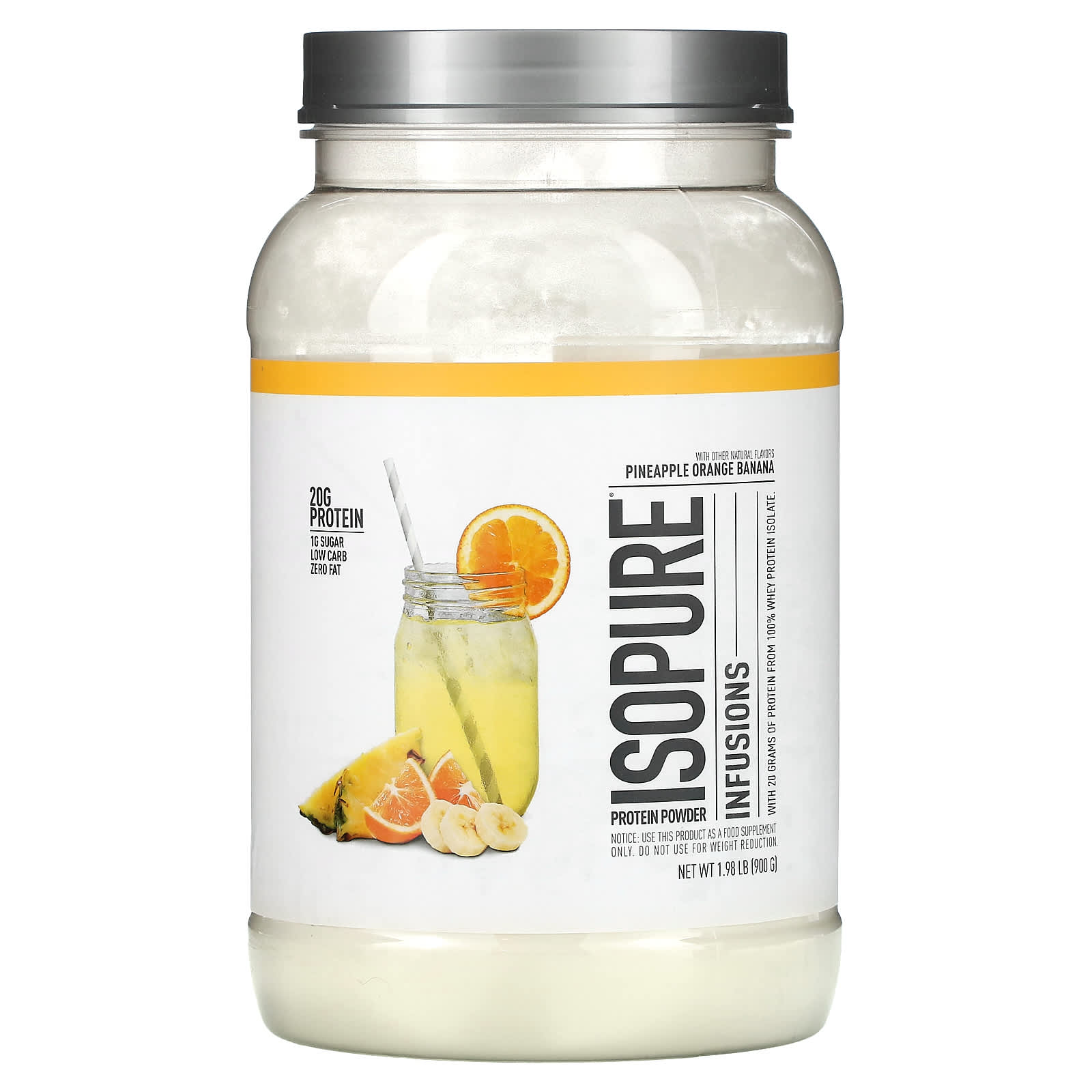 

Infusions Protein Powder, Pineapple Orange Banana, 900G (1.98Lb)