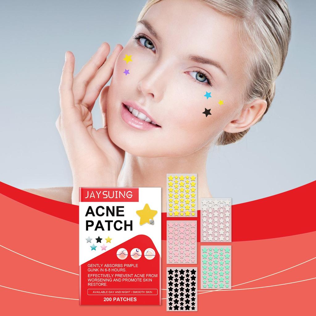 Jaysuing Acne Patches: Top-quality Hydrogel Acne Patches Designed Specifically To Reduce Acne and Whiteheads, 200 Pieces.