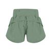 Fritidsshorts för damer med fickor Hög midja Elastisk midjeband Lätt och andningsbart tyg Avslappnad passform Sommarplagg