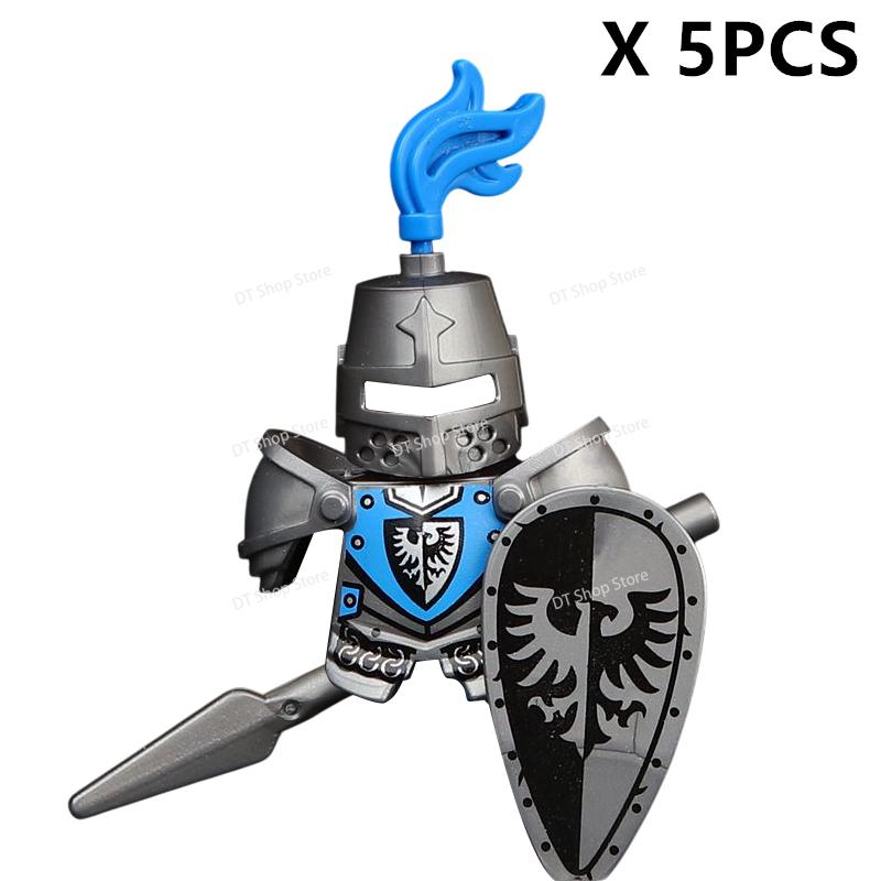 Medieval Ancient Castle Green Dragon Raven Knights Armour Assemble Scene Building Block Figures Children's Bricks DIY Toys Gifts