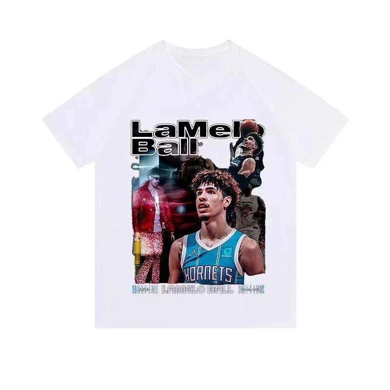

LaMelo Ball Charlotte Hornets #2 Vintage Streetwear Graphic T-Shirt, Oversized NBA Basketball Tee, Unisex Casual Top XXXL зелений