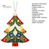 Artistic Window Display Accessory 2D Flat Acrylic Christmas Tree Ornament, Vintage Stained Ornament Glass Style Hanging Pendant, Festive Holiday Decor