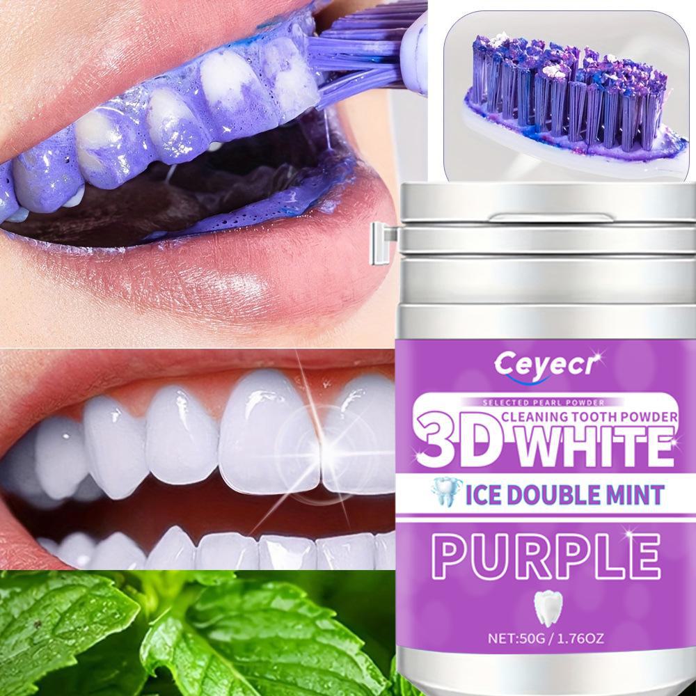 V34 Purple Fresh Tooth Whitening Powder - 3-Day Stain Remover