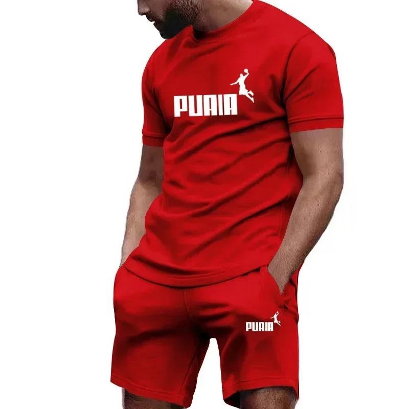 Set da uomo estivi, tuta da uomo alla moda, t-shirt a maniche corte + pantaloncini sportivi, tuta da uomo, abbigliamento casual da uomo, set da jogging da uomo, S-4XL