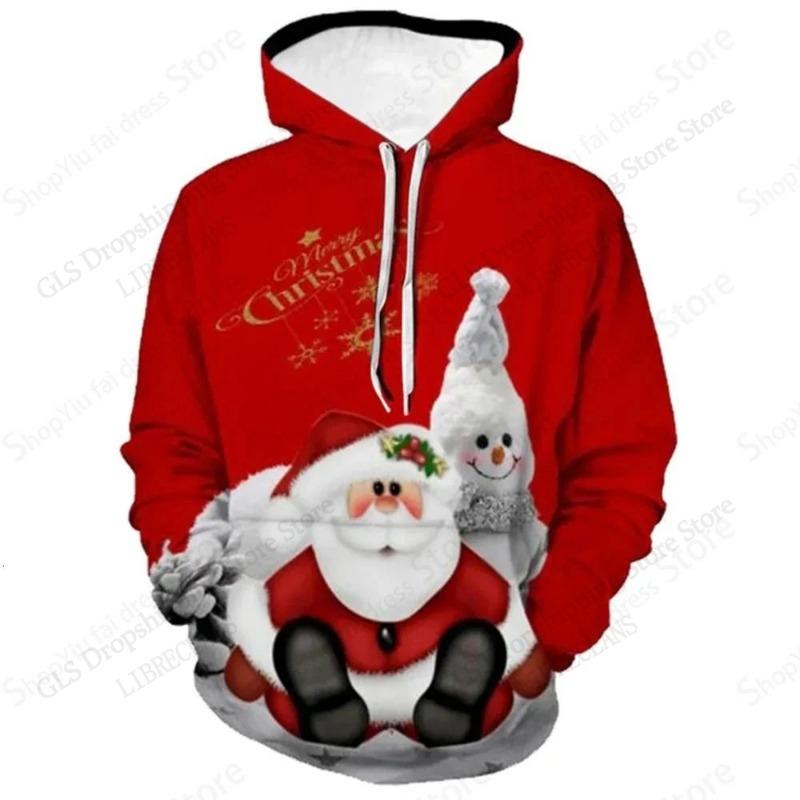 Christmas Tree Santa Claus 3d Print Hoodie Men Women Fashion Merry Christmas Hoodies Sweatshit Elk Coat Women Sweats Men Clothes