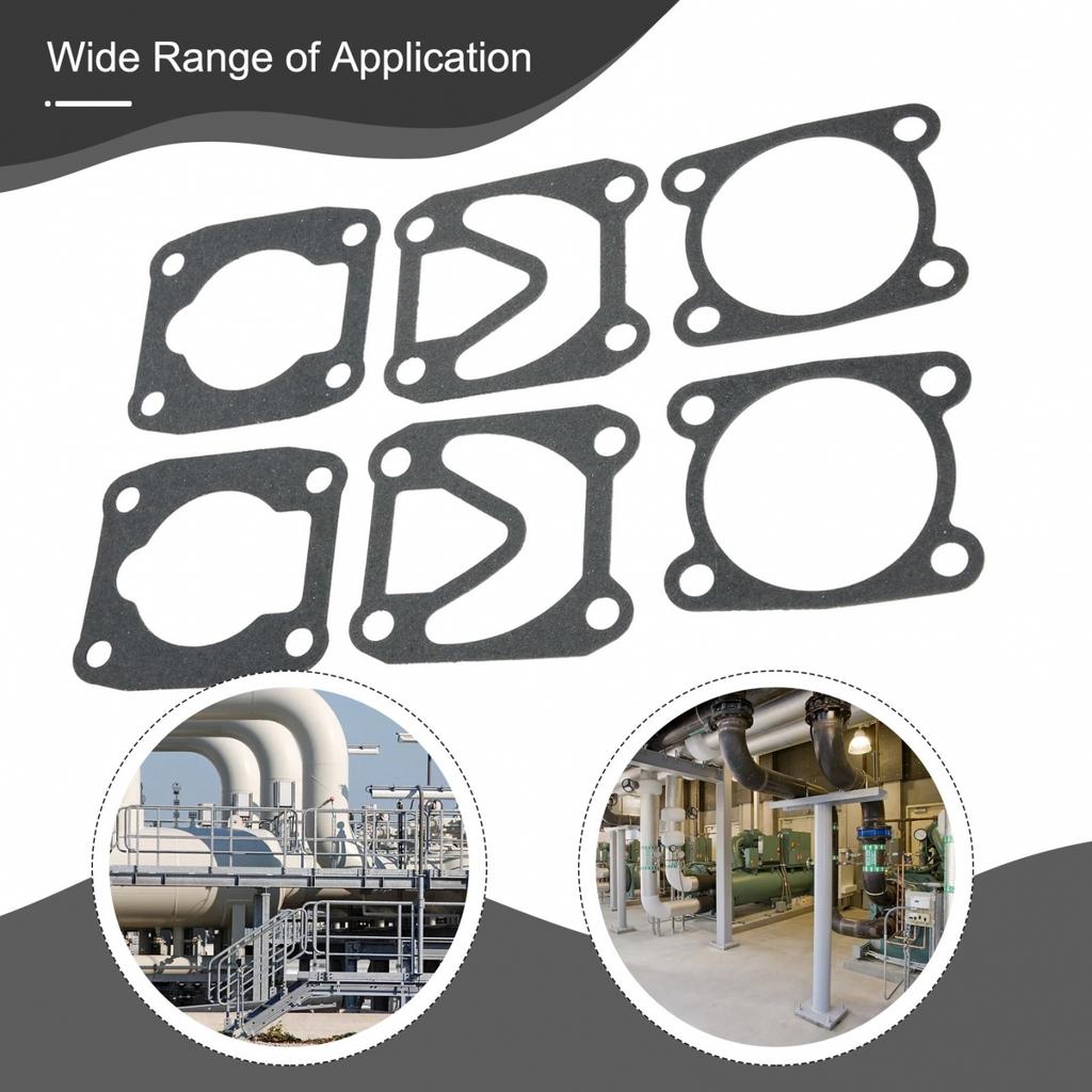 Valve Plate Washers 6pcs Black Hole Spacing: 48x62mm Plastic