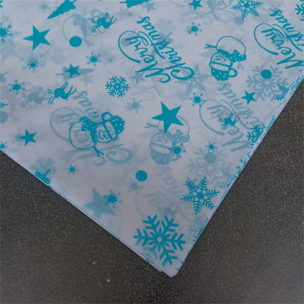 10 Sheets 50X66cm Christmas Gift Wrapping Paper Flower Bouquet Packing DIY Tissue Paper Xmas New Year Party Decoration Supplies