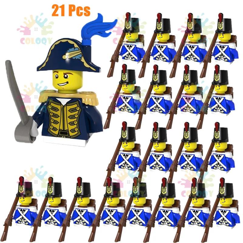 Kids Toys Imperial Navy Building Blocks Red Blue General Soldiers Set Mini Action Figures Toys For Kids Christmas Gifts