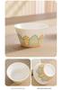 Portable Ceramic Gaiwan Tea Set - Customizable Chinese Style for Outdoor Camping, Business Souvenir with Logo.