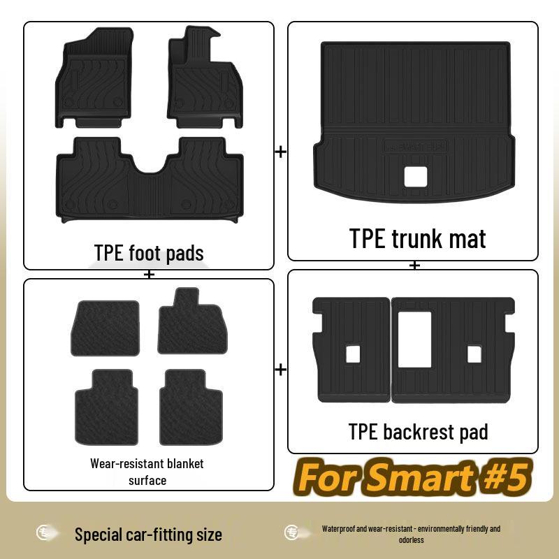 Smart #5 RHD Floor & Trunk Mats - TPE Interior Accessories for Mercedes.
