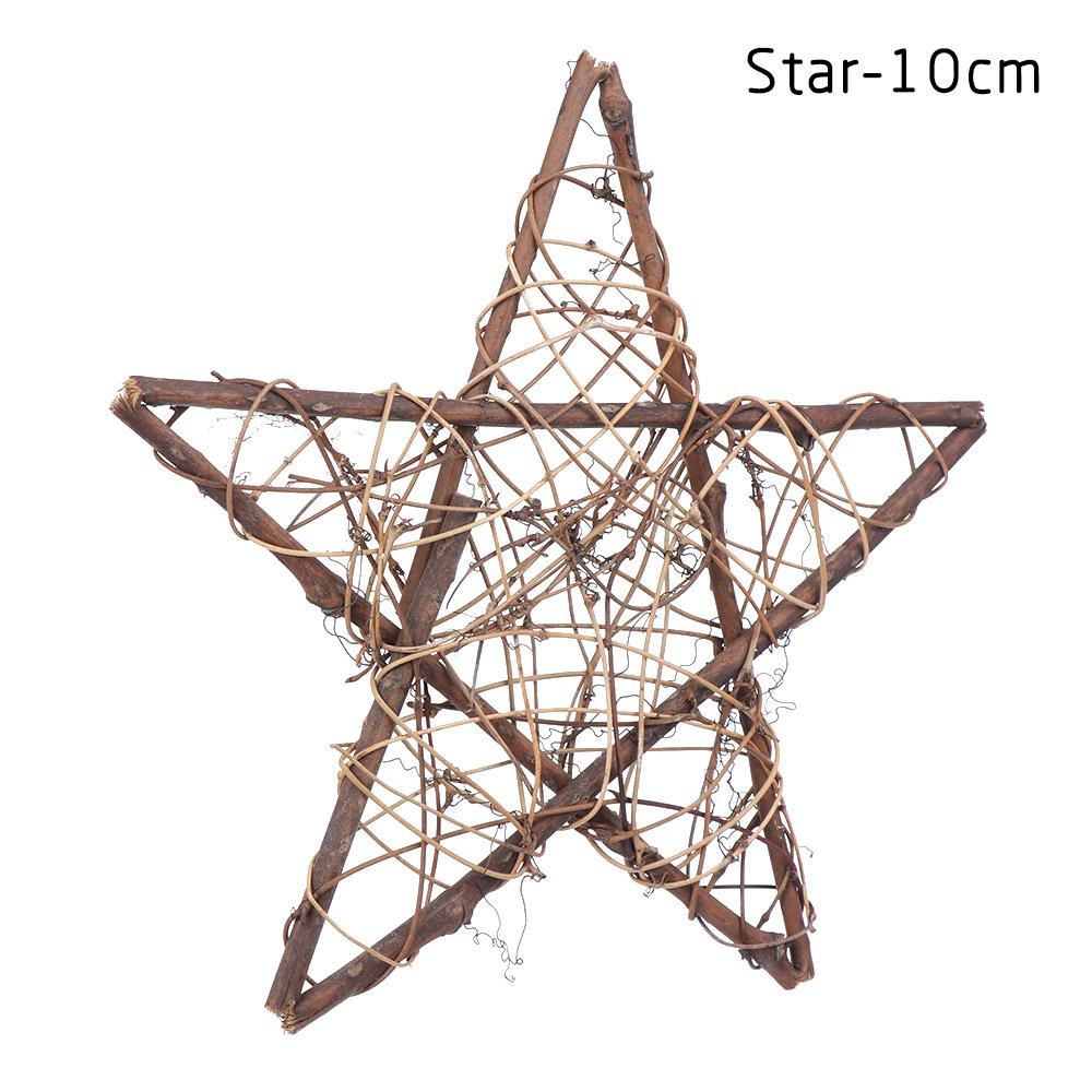 10-30cm Hot Wreaths Party Decorations Craft Sepak Takraw Wooden Heart Shape Rattan